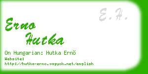erno hutka business card
